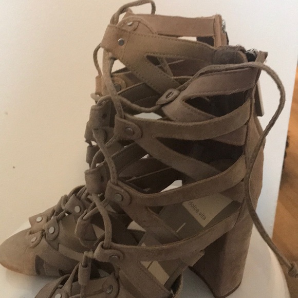 dolce vita suede heel sandals - Picture 3 of 4